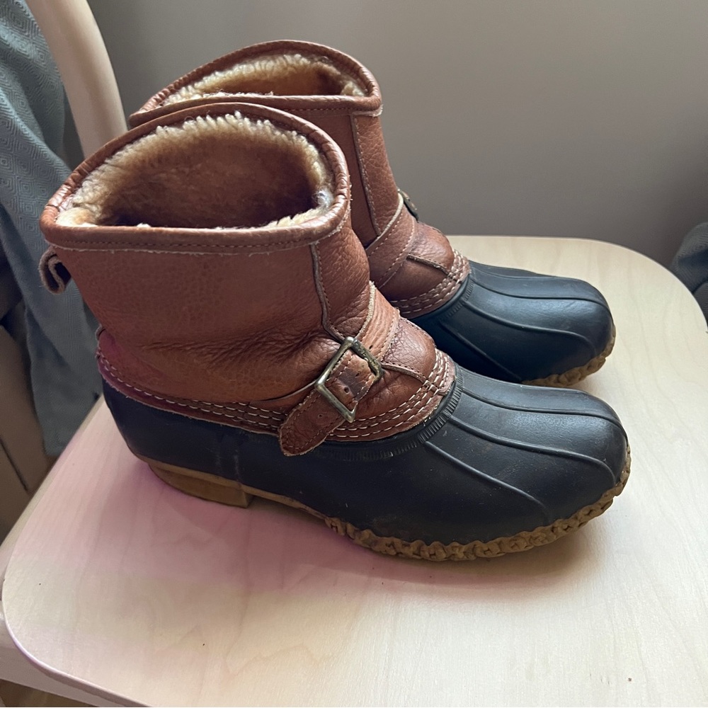 LL Bean Boots Sherpa Lined Slip On